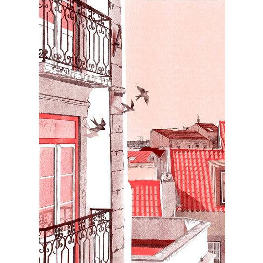 Varandas de Lisboa (céu rosa)